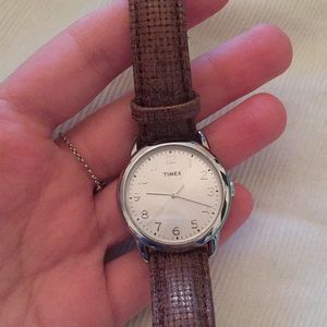 Timex Accessories - Timex Watch with Brown straps and silver hardware Timex Accessories - Timex Watch with Brown straps and silver hardware